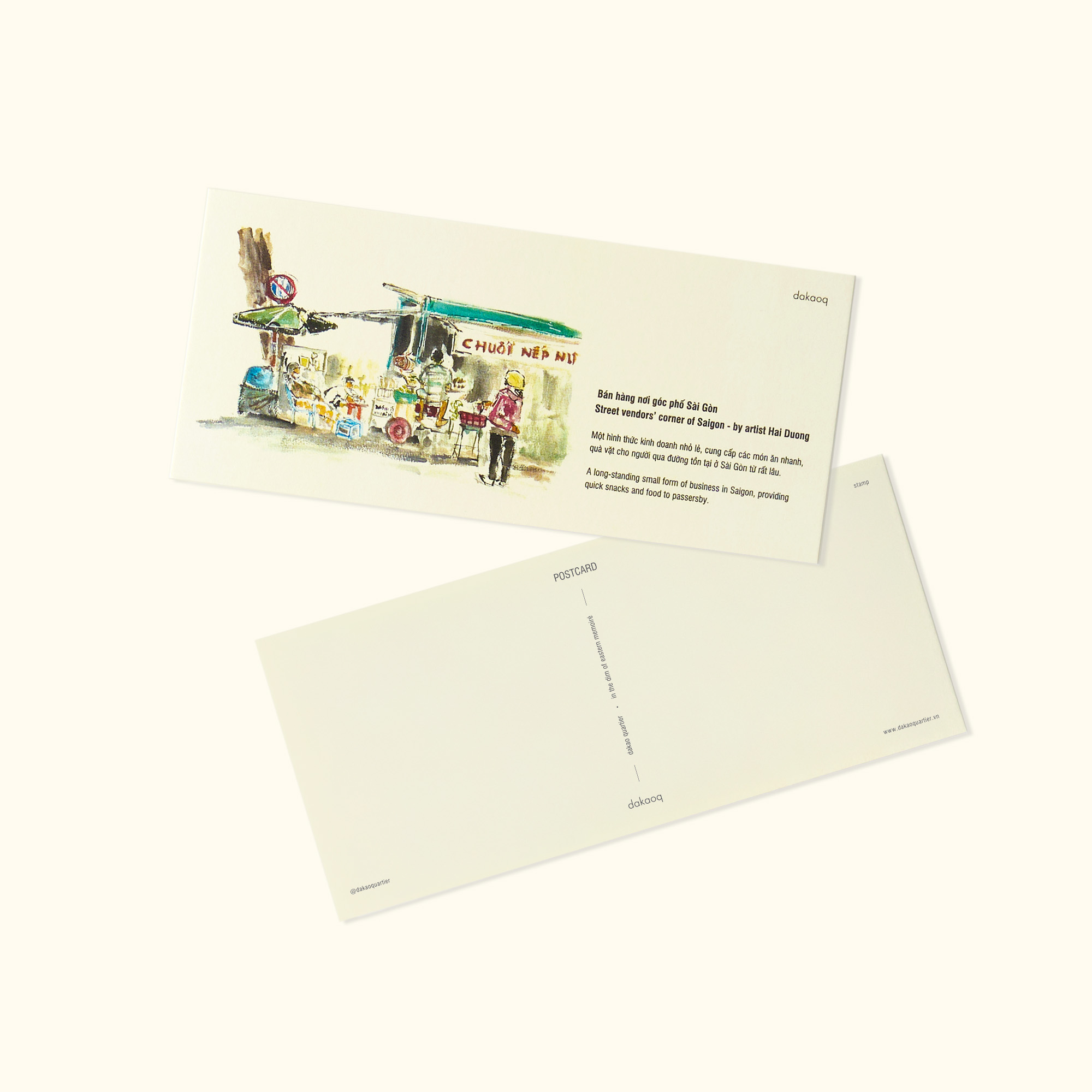 postcard - street vendors' corner